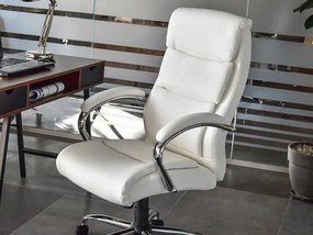 Kreslo Luxus (biela + chrómová). Vlastná spoľahlivá doprava až k Vám domov. 1109949