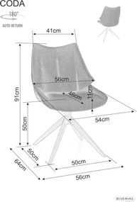 SI Stolička Coda Brego svetlo béžová