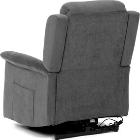 Polohovacie kreslo sivé, elektrické TV-7072 GREY2