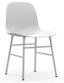 Stolička Form Chair – biela/oceľ