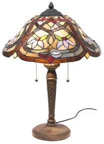 Stolná lampa Tiffany Malai - Ø 40 * 54 cm E27 / 2 * 60W
