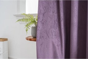 Zatemňovací záves DUNES VELVET 140x250 cm, fialový Zavesenie: Kovové krúžky