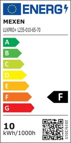 Mexen Luxpro LED reflektor s pohybovým senzorom, 10W, studená - 6500K, 900 lm, čierna - L235-010-65-70