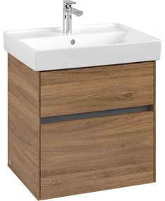 VILLEROY &amp; BOCH Collaro závesná skrinka pod umývadlo, 2 zásuvky, 554 x 444 x 546 mm, Oak Kansas, C00800RH