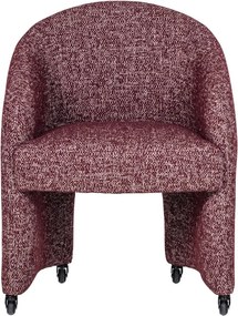 Vínovočervená čalúnená kancelárska stolička Cordo – WOOOD