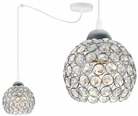 Závesné svietidlo Crystal Spider, 1x strieborné krištáľové tienidlo, (chrómové uchytenie), w