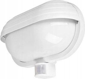 HADEX RIO vonkajšie nástenné svietidlo so senzorom 1xE27/60W/230V/IP44, biela farba