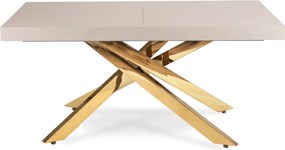 Vintino Stôl AGORDO 160–240 cm kašmír/zlatý