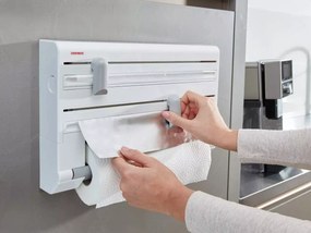 Nástenný držiak na kuch.utierky, alobal, fólie s rezačkou LEIFHEIT