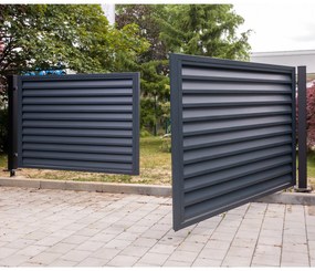 Brána krídlová s lamelami Z, dĺžka 4208, výška 1461 mm