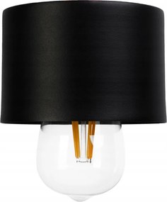 Závesná lampa na strop LOFT, 4x čierny hrnček