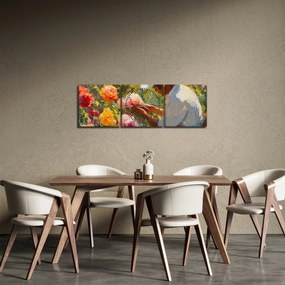 Obraz - Záhradník (s hodinami) (90x30 cm)