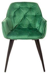 Stolička CHERRY zamatová zelená ALL 999172