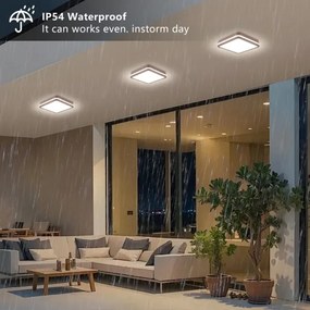 Brilagi -LED vonkajšie stropné svietidlo BENE LED/24W/230V 26x26 cm hnedé IP54