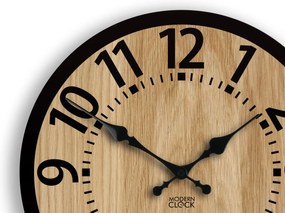 Dřevěné nástěnné hodiny Berlin 33 cm černé/hnědé