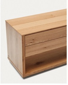 TV stolík v dekore duba v prírodnej farbe 200x51 cm Alguema – Kave Home