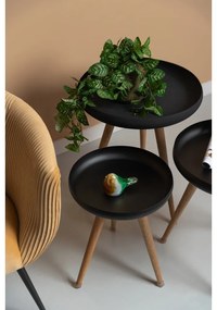 Kovové okrúhle odkladacie stolíky v súprave 3 ks Tripod – Leitmotiv