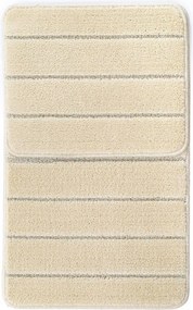 Krémovobiele kúpeľňové predložky v súprave 2 ks 50x80 cm Yeni Cizgli – Foutastic