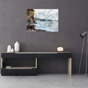 Obraz - Útes, akvarel (70x50 cm)