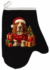 Vianočná kuchynská rukavica Buddy EMI, hnedá