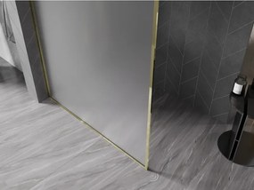 Mexen, Mexen Kioto-XF sprchová stena s rámom 80 x 202 cm, matná 10 mm, zlatá - 800-080-104-50-30-X