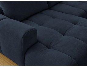 Tmavomodrá rozkladacia/s úložným priestorom rohová pohovka (pravý roh/do tvaru "U") Fuji – Bobochic Paris