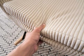 Hojdacie kreslo, relaxačné kreslo s poťahom z menčestru, béžové