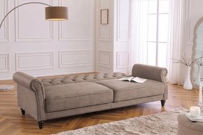 Dizajnová rozkladacia pohovka Scarlet 220 cm sivo-hnedý zamat