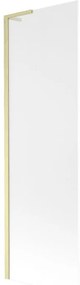 Mexen Next L, 1-krídlová vaňová zástena 60 x 150 cm, 6mm sklo námraza, zlatý matný profil, 895-060-000-03-30-55