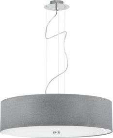 NOWODVORSKI Závesné moderné osvetlenie VIVIANE, 3xE27, 60W, 63cm, okrúhle, šedé