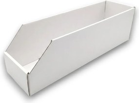 KARTON PAK Úložné boxy na oblečenie, organizéry do skrine BIELY KARTÓN 15x54cm
