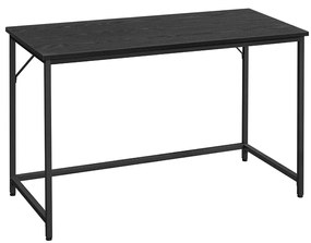 Kancelársky stôl, industriálny dizajn, 76x120x60cm, čierny