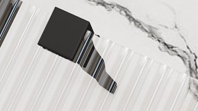 Rea Aero Intimo, sprchová zástena 90x200 cm, 8mm číre sklo, čierny profil, REA-K4123