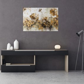 Obraz - Abstraktná kvetinová maľba (90x60 cm)