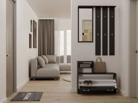 Predsieňová zostava Vayan 1 (čierna) (so zrkadlom). Akcia -18%. Vlastná spoľahlivá doprava až k Vám domov. 1132526