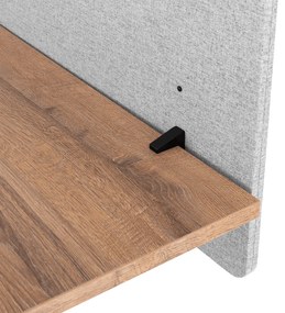 Liftor Silent, akustický paraván na stôl 135 x 60 cm, svetlošedý