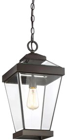 Quoizel QZ-RAVINE8-L - Vonkajší luster na reťazi RAVINE 1xE27/60W/230V IP23 hnedá