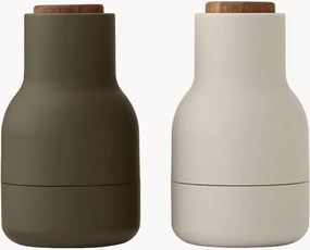 Malé mlynčeky na soľ a korenie's vrchnákmi z orechového dreva Bottle Grinder, 2 ks
