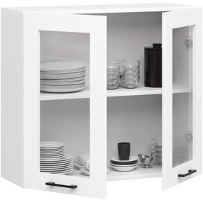 Horná kuchynská skrinka OLIWIA W80 H720 biela vitrína