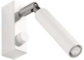 Biele bodové svietidlo 10x3 cm Tiden – Sollux