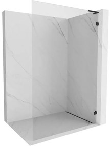 Mexen, Mexen Lunar L sprchová stena pravá 120 x 200 cm, priehľadná 8 mm, čierna - 830L-120-000-70-00-P
