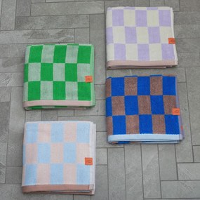 Svetložlto-fialové uteráky z bio bavlny v súprave 2 ks 40x55 cm Retro - Mette Ditmer Denmark