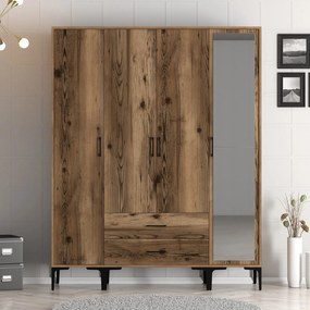 Šatníková skriňa Kiara STR (orech). Akcia -18%. Vlastná spoľahlivá doprava až k Vám domov. 1088459