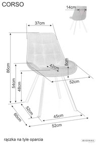 Signal CORSO VARDO kreslo, béžová 34/nohy čierny mat