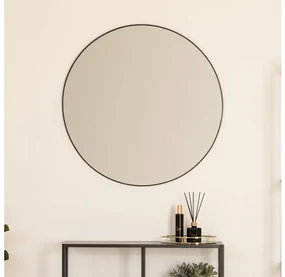 Atmosphera - Nástenné zrkadlo ALICE pr. 76 cm čierna P6626