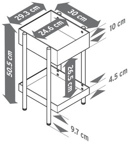 Regál na rastliny »Skede«, malý