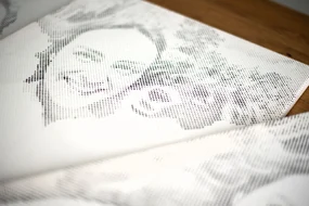 Gario Bodkovanie Vybodkuj si svoju fotku! Rozmery: 50 x 50 cm, Rámovanie: Iba zrolované plátno, Farba bodiek: Zelená
