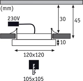 Paulmann 92950 - LED/7,5W IP23 Kúpeľňové podhľadové svietidlo AREO 230V