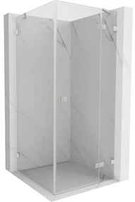 Mexen Lunar, výklopný sprchový kút pravý 70 x 70 cm, 8mm číre sklo, oceľový profil, 834-070-070-97-00-P