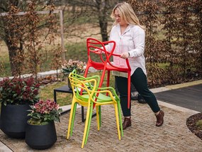 AKCE Žltá plastová stolička KATO II. akosť